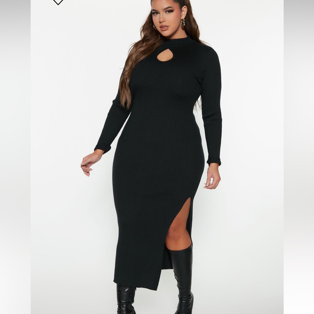 Black bodycon dress - only worn once